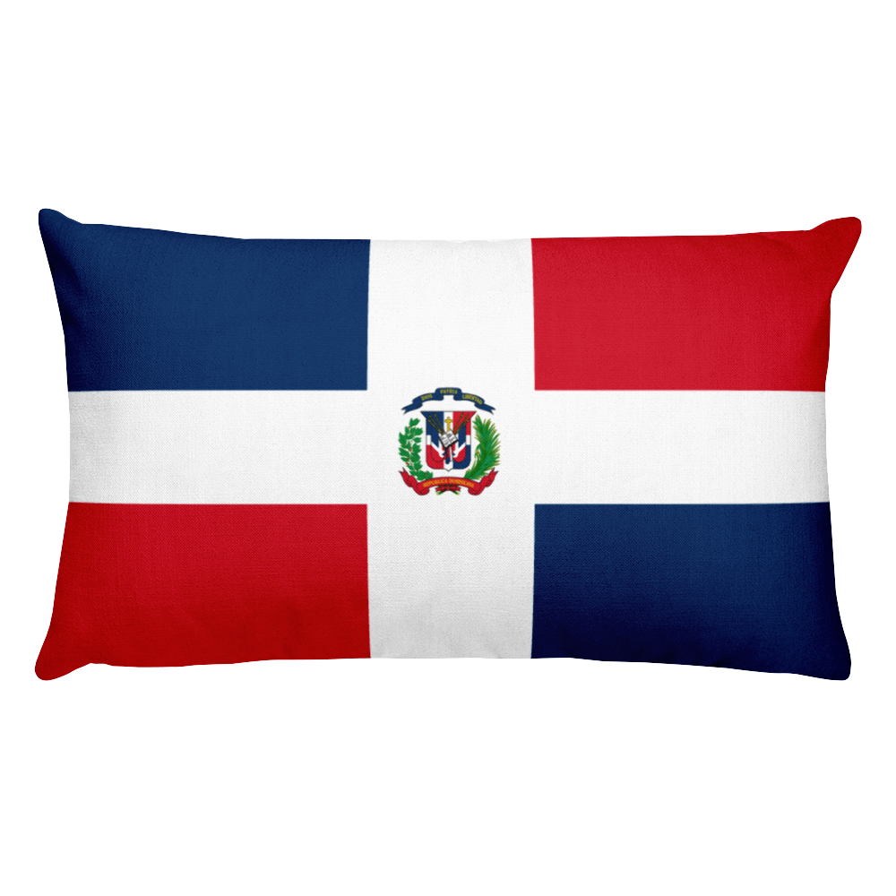 Default Title Dominican Republic Flag Allover Print Rectangular Pillow Home by Design Express