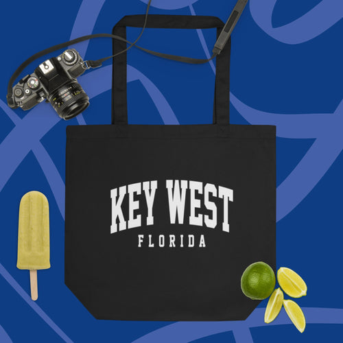 Key West Florida Varsity Eco Beach Tote Bag