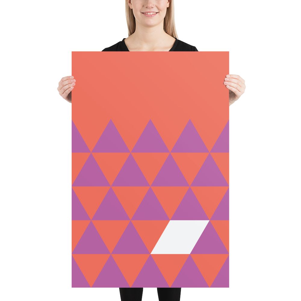 Default Title Herman Pop Art Triangles Poster by Design Express
