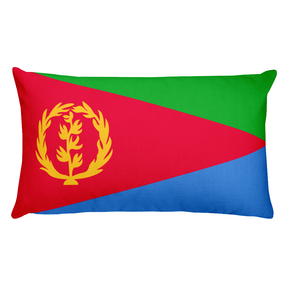 Default Title Eritrea Flag Allover Print Rectangular Pillow Home by Design Express