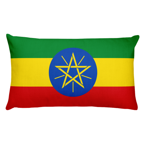 Default Title Ethiopia Flag Allover Print Rectangular Pillow Home by Design Express