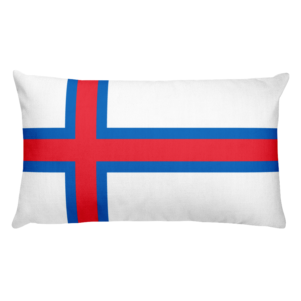 Default Title Faroe Islands Flag Allover Print Rectangular Pillow Home by Design Express