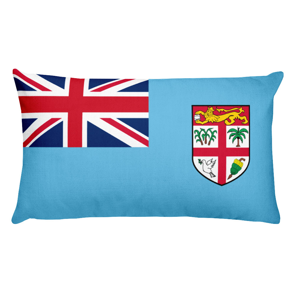 Default Title Fiji Flag Allover Print Rectangular Pillow Home by Design Express