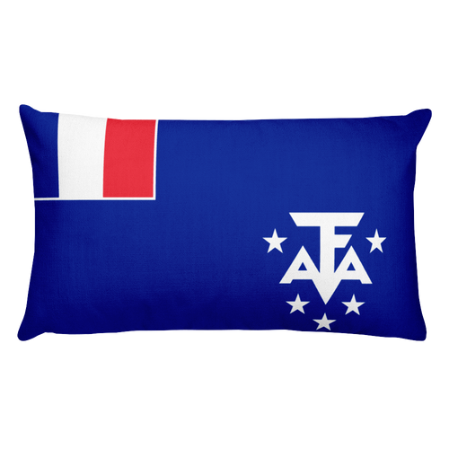 Default Title French Southern and Antarctic Lands Flag Allover Print Rectangular Pillow Home by Design Express