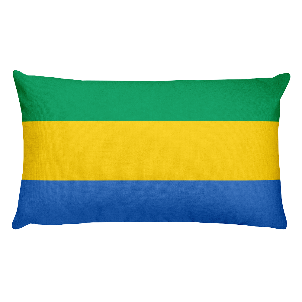 Default Title Gabon Flag Allover Print Rectangular Pillow Home by Design Express