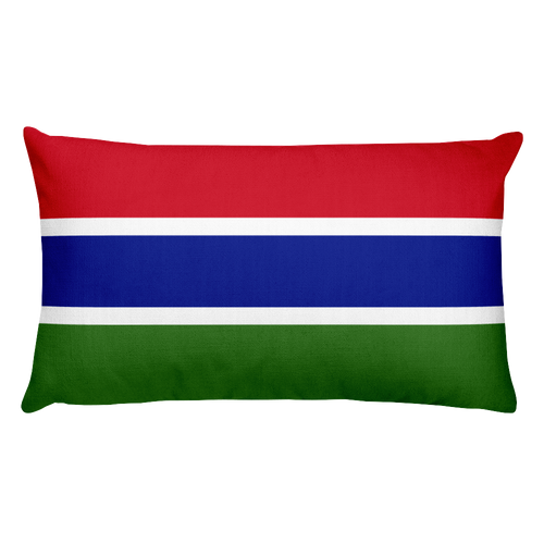 Default Title Gambia Flag Allover Print Rectangular Pillow Home by Design Express