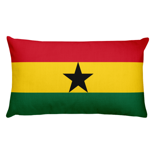 Default Title Ghana Flag Allover Print Rectangular Pillow Home by Design Express