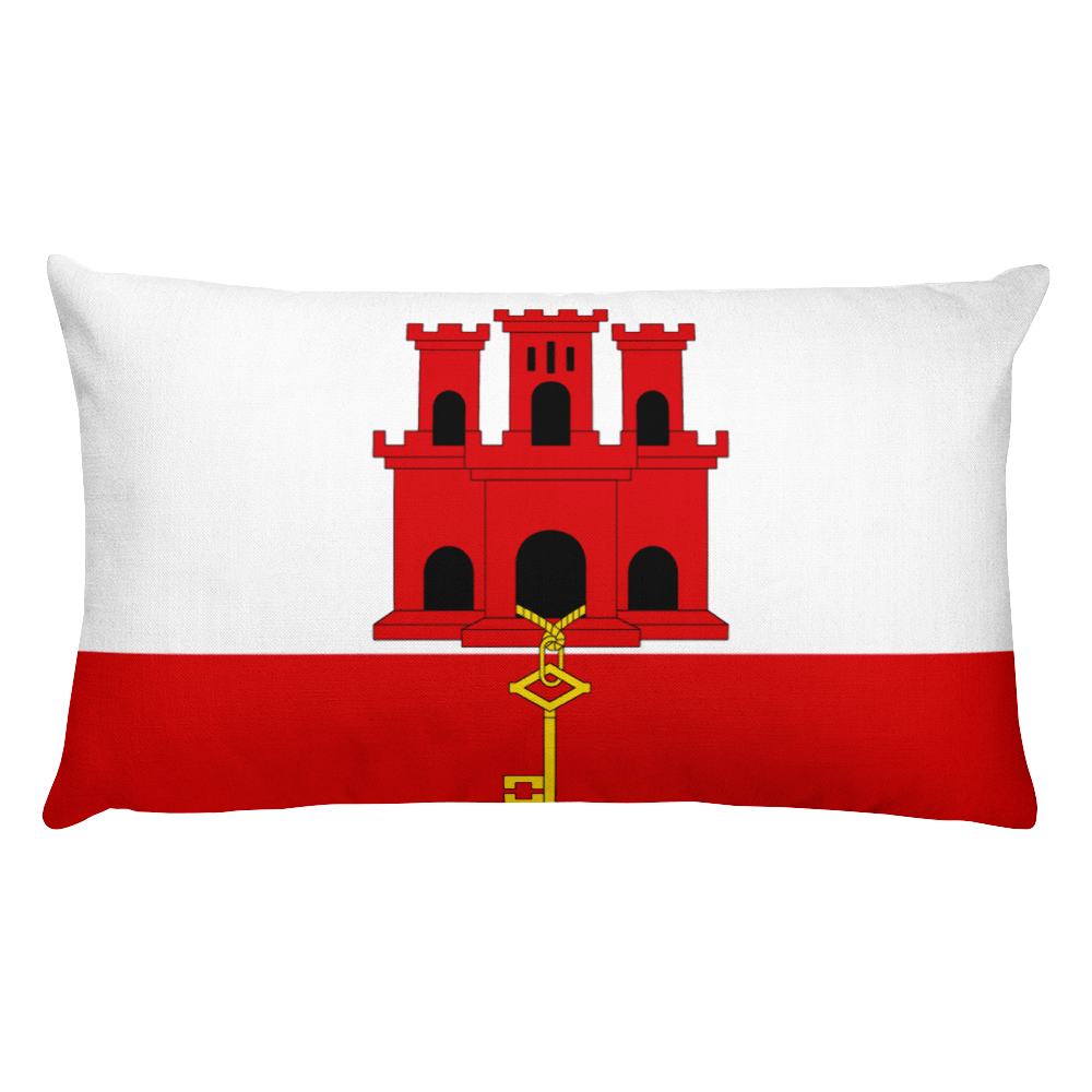Default Title Gibraltar Flag Allover Print Rectangular Pillow Home by Design Express