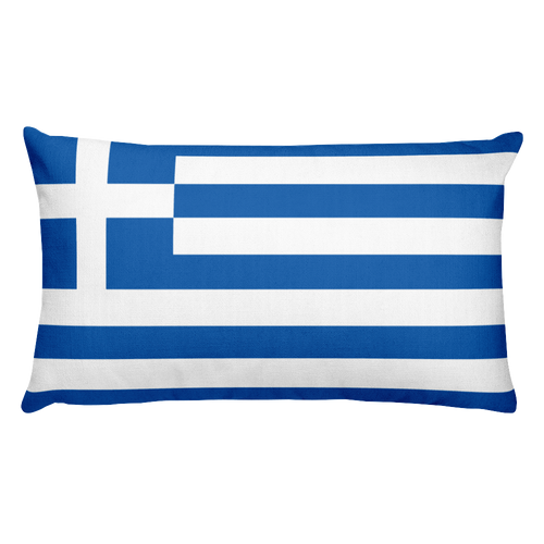 Default Title Greece Flag Allover Print Rectangular Pillow Home by Design Express