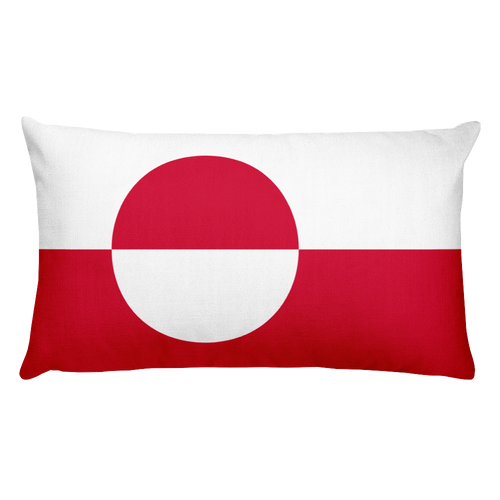 Default Title Greenland Flag Allover Print Rectangular Pillow Home by Design Express