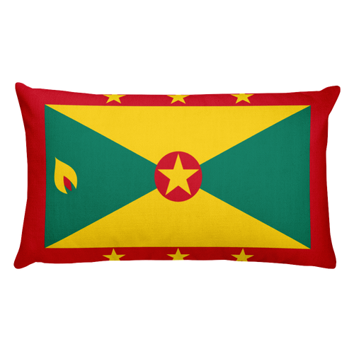 Default Title Grenada Flag Allover Print Rectangular Pillow Home by Design Express