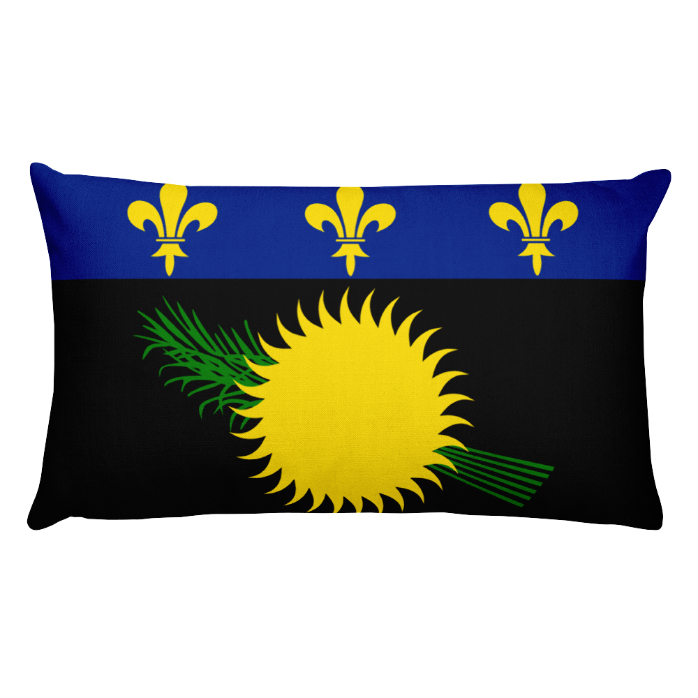Default Title Guadeloupe Flag Allover Print Rectangular Pillow Home by Design Express