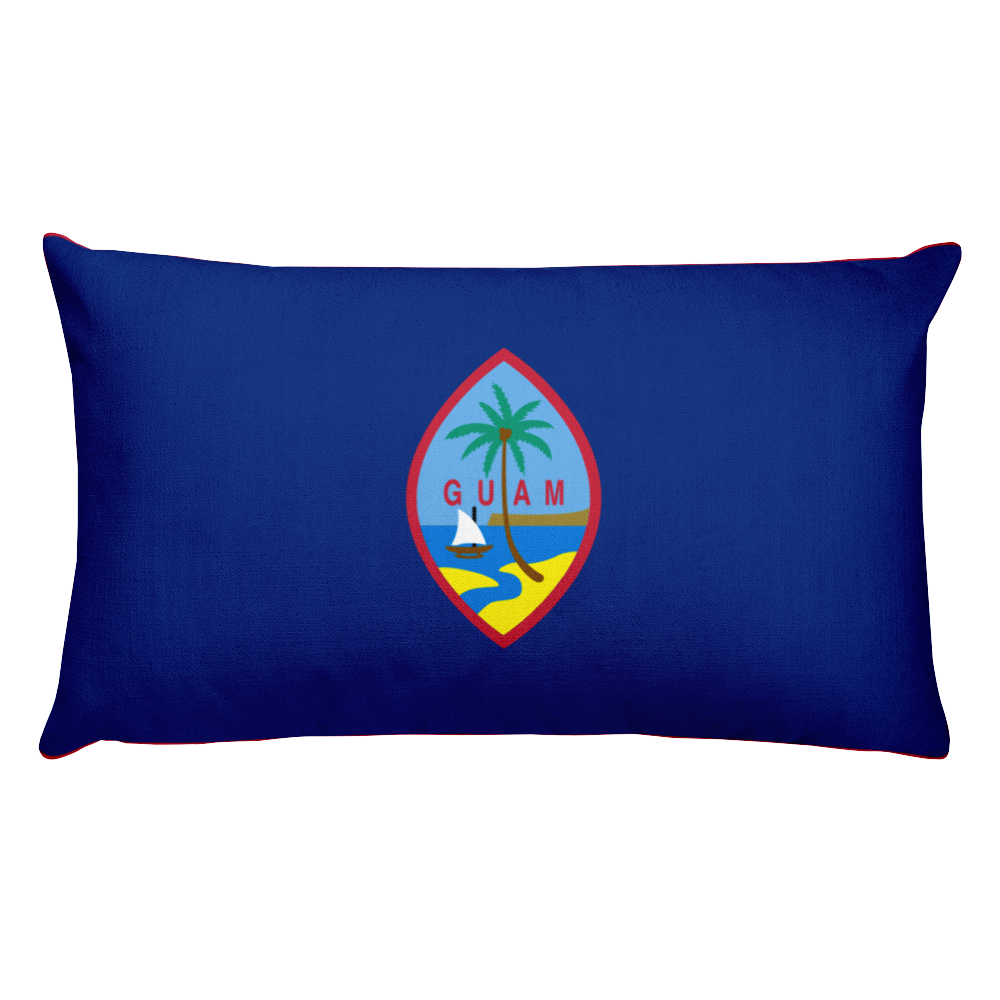 Default Title Guam Flag Allover Print Rectangular Pillow Home by Design Express