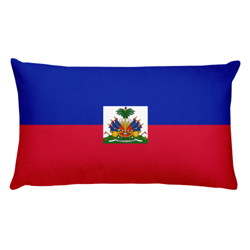 Default Title Haiti Flag Allover Print Rectangular Pillow Home by Design Express