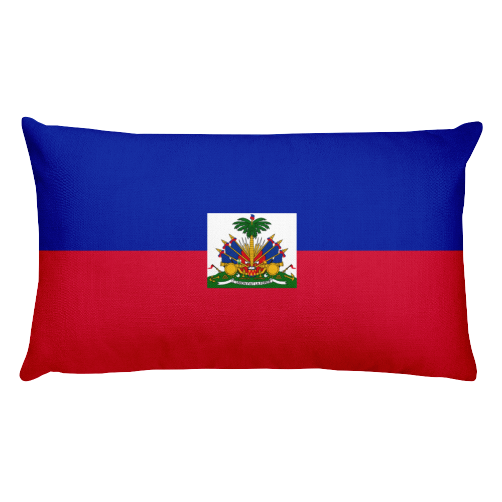 Default Title Haiti Flag Allover Print Rectangular Pillow Home by Design Express