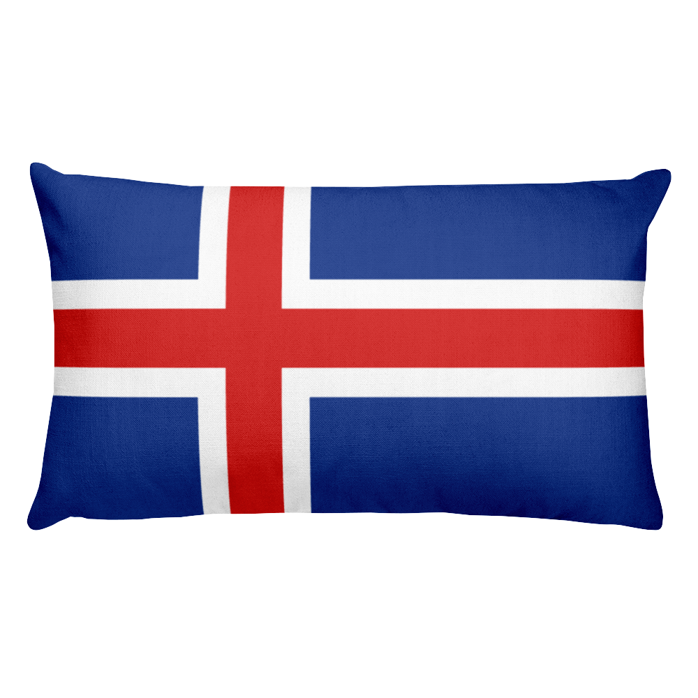 Default Title Iceland Flag Allover Print Rectangular Pillow Home by Design Express