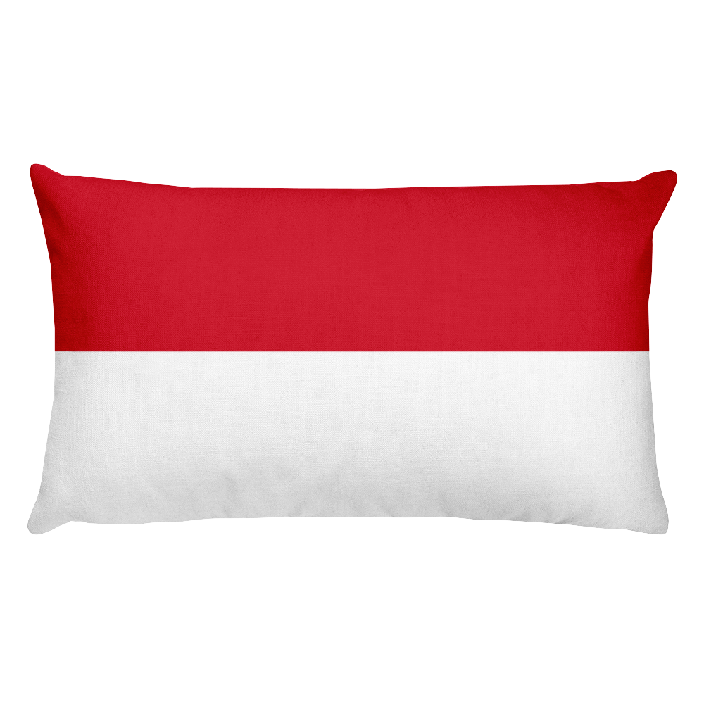 Default Title Indonesia Flag Allover Print Rectangular Pillow Home by Design Express