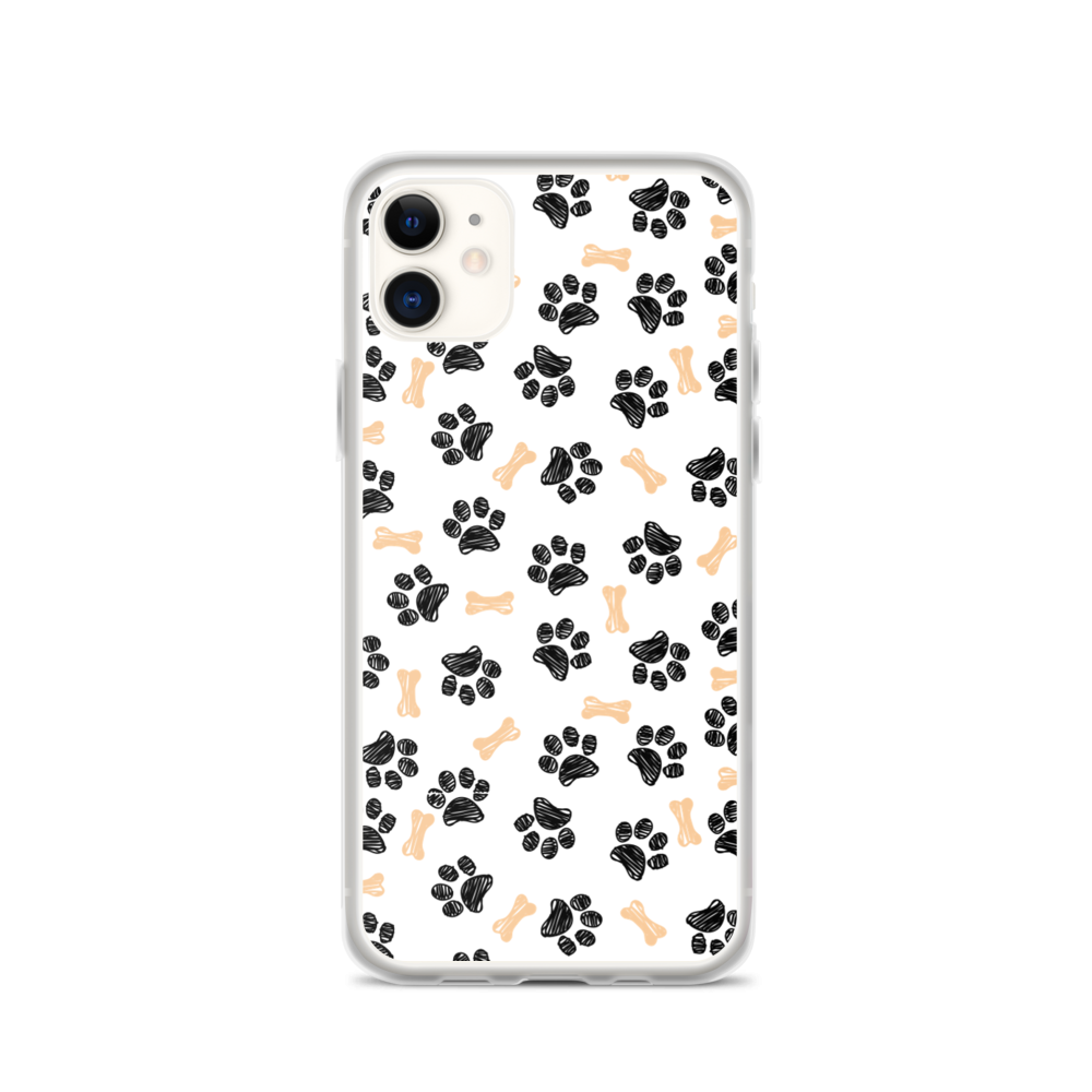 iPhone 11 Dog Paws and Bones Pattern Pattern iPhone Case by Design Express