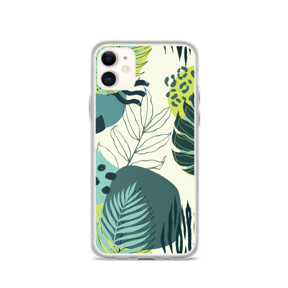 iPhone 11 Fresh Tropical Leaf Pattern iPhone Case by Design Express