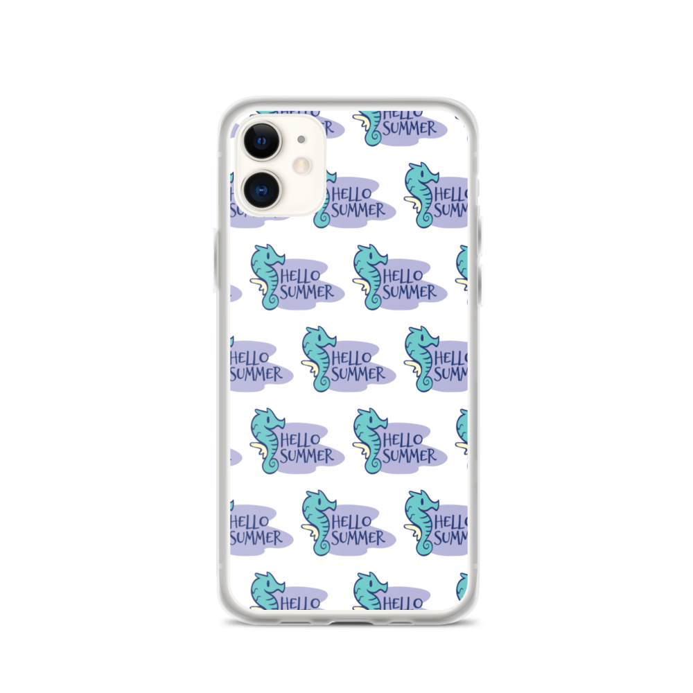 iPhone 11 Seahorse Hello Summer iPhone Case by Design Express