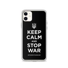 iPhone 11 Keep Calm and Stop War (Support Ukraine) White Print iPhone Case by Design Express