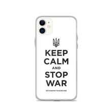 iPhone 11 Keep Calm and Stop War (Support Ukraine) Black Print iPhone Case by Design Express