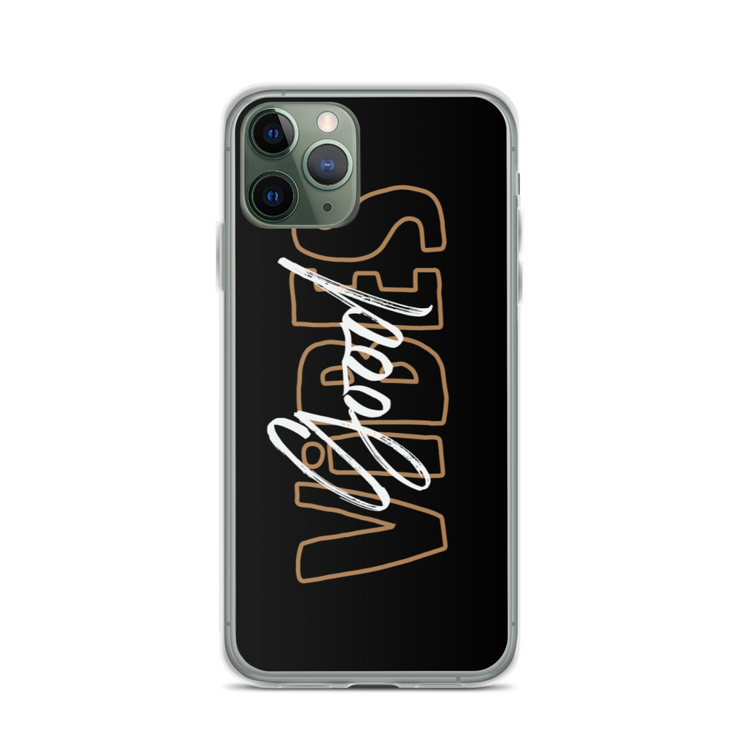 iPhone 11 Pro Good Vibes Typo iPhone Case by Design Express