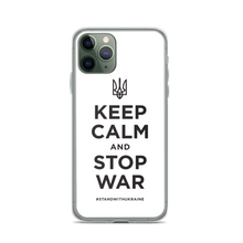 iPhone 11 Pro Keep Calm and Stop War (Support Ukraine) Black Print iPhone Case by Design Express