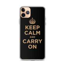 iPhone 11 Pro Max Keep Calm and Carry On (Black Gold) iPhone Case iPhone Cases by Design Express