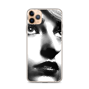 iPhone 11 Pro Max Face Art Black & White iPhone Case by Design Express
