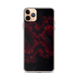 iPhone 11 Pro Max Black Red Fractal Art iPhone Case by Design Express