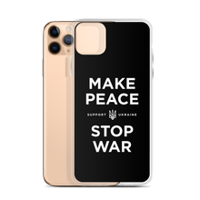 Make Peace Stop War (Support Ukraine) Black iPhone Case by Design Express