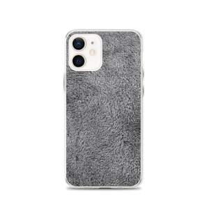 iPhone 12 Soft Grey Fur Print iPhone Case by Design Express