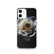 iPhone 12 White Rose on Black iPhone Case by Design Express