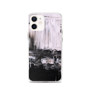 iPhone 12 Black & White Abstract Painting iPhone Case by Design Express