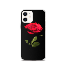 iPhone 12 Red Rose on Black iPhone Case by Design Express