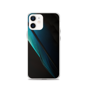 iPhone 12 Blue Black Feather iPhone Case by Design Express