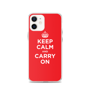 iPhone 12 Red Keep Calm and Carry On iPhone Case iPhone Cases by Design Express