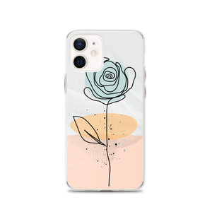 iPhone 12 Pasty Flower Line iPhone Case by Design Express