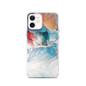 iPhone 12 Colorful Marble Liquid ink Art Full Print iPhone Case by Design Express