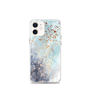 iPhone 12 mini Soft Blue Gold iPhone Case by Design Express