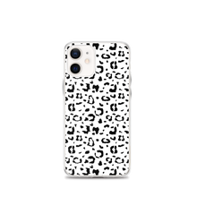 iPhone 12 mini Black & White Leopard Print iPhone Case by Design Express