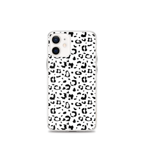 iPhone 12 mini Black & White Leopard Print iPhone Case by Design Express