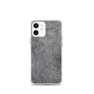 iPhone 12 mini Soft Grey Fur Print iPhone Case by Design Express