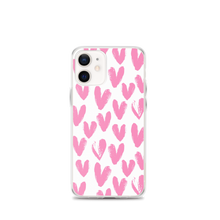 iPhone 12 mini Pink Heart Pattern iPhone Case by Design Express