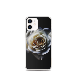 iPhone 12 mini White Rose on Black iPhone Case by Design Express