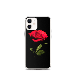 iPhone 12 mini Red Rose on Black iPhone Case by Design Express