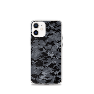 iPhone 12 mini Dark Grey Digital Camouflage Print iPhone Case by Design Express