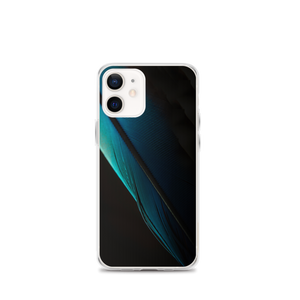 iPhone 12 mini Blue Black Feather iPhone Case by Design Express