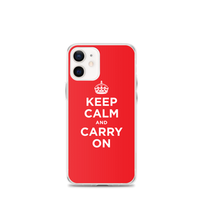 iPhone 12 mini Red Keep Calm and Carry On iPhone Case iPhone Cases by Design Express